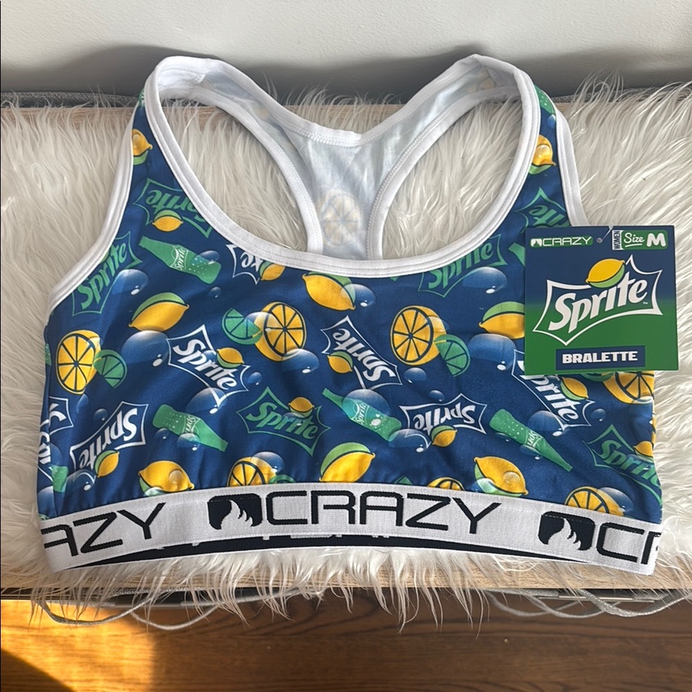 Sprite Sports Bra by Crazy Universe Bralette - Blue and Yellow
